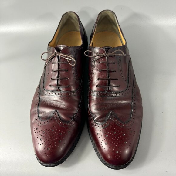 Authentic Salvatore Ferragamo Wingtip Oxford Dress Shoes, Men\'s 13 D main image 12